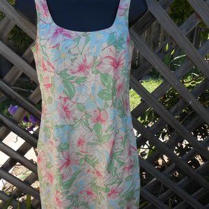 ANN TAYLOR SILK FLORAL SUN DRESS
